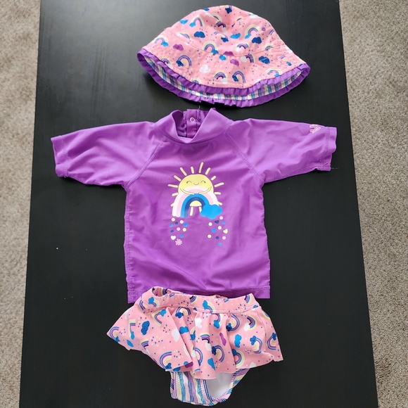 UV Skinz UPF 50+ bathing suit set sz 12-18mo - Picture 2 of 7